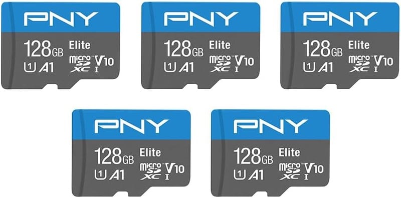 Amazon.com: PNY 128GB Elite Mobile Accessories Class 10 U1 V10, A1 microSDXC Flash Memory Card for Mobile Devices - 100MB/s, Full HD, UHS-I, Micro SD 5-Pack : Electronics