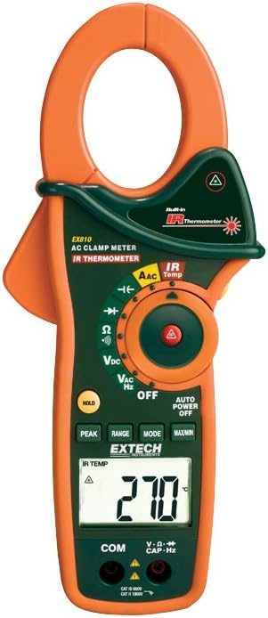 Amazon.com: Extech EX810-NISTL 1000A Clamp Meter with Infrared Thermometer : Industrial & Scientific