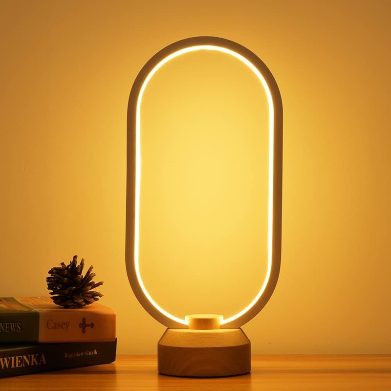 LONRISWAY LED Wood Desk Lamp, Bedroom Bedside Night Light, Dimmable Led Lighting, Creative Home Decor, Unique House warmging Gift - - Amazon.com