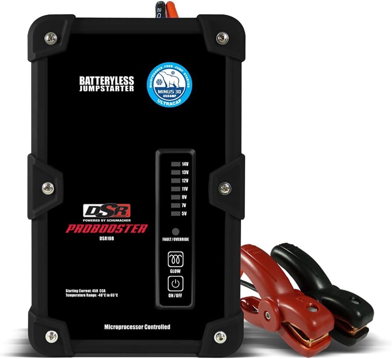 Amazon.com: Schumacher DSR 108 DSR ProSeries Batteryless Jump Starter - 12V, 450A for Gas and Diesel Engines : Automotive
