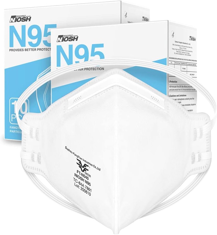NIOSH Approved N95 Mask Particulate Respirator - Pack of 20 Face Masks - Universal Fit - - Amazon.com