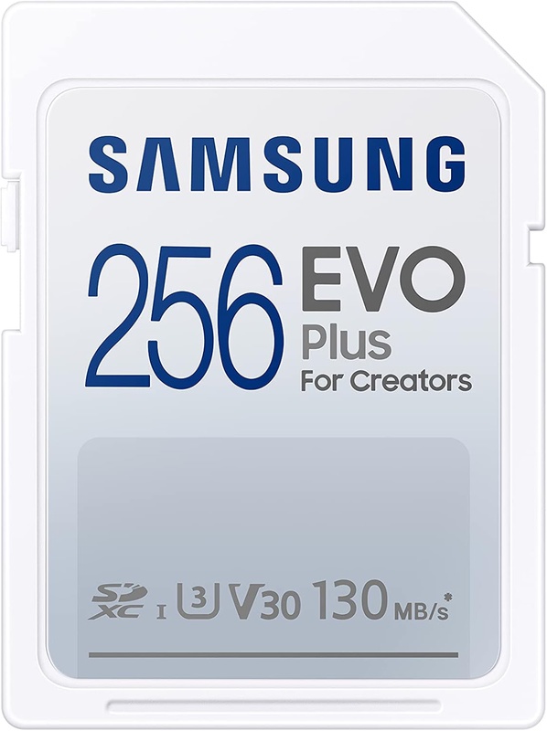 Amazon.com: SAMSUNG EVO Plus Full Size 256GB SDXC Card 130MB/s Full HD & 4K UHD, UHS-I, U3, V30 (MB-SC256K/AM) : Electronics