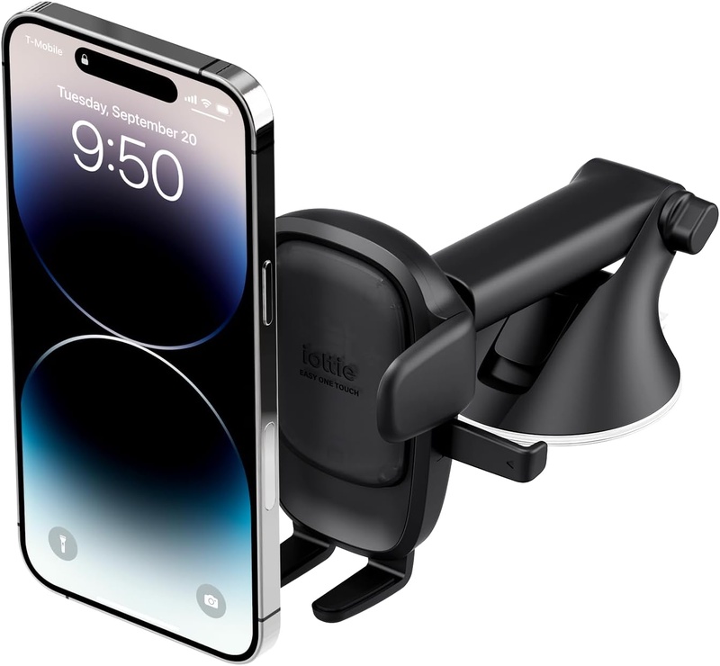 Amazon.com: iOttie Easy One Touch 6 Universal Car Mount Dashboard & Windshield Suction Cup Phone Holder for iPhone Samsung, Google, All Smartphones : Cell Phones & Accessories