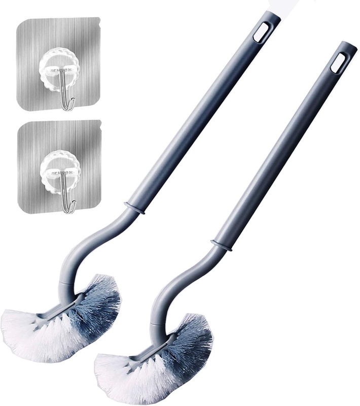 Amazon.com: Toilet Brush, Bathroom Toilet Brush with Hook, Sturdy Toilet Bowl Brush Set for Bathroom Storage Organization 2Pack (Gray) : Health & Household
