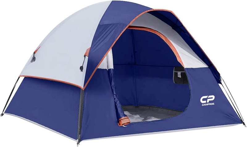 Amazon.com: CAMPROS Tent-3-Person-Camping-Tents, Waterproof Windproof Backpacking Tent with Top Rainfly, Easy Set up Small Lightweight Dome Tents, for All Seasons Hiking Beach Outdoor with 3 Mesh Windows - Blue : Everything Else
