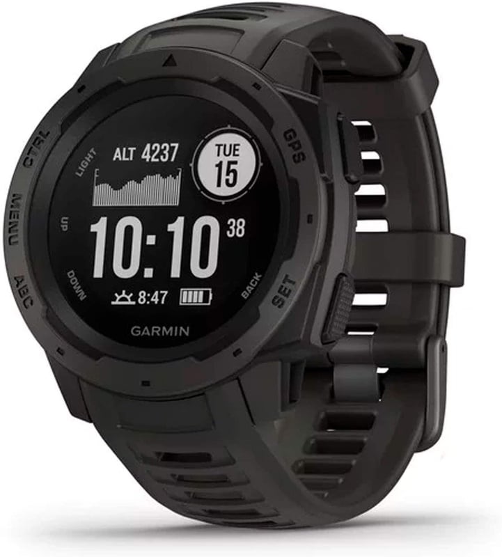 Amazon.com: Garmin 010-02064-00 Instinct, Rugged Outdoor Watch with GPS, Features Glonass and Galileo, Heart Rate Monitoring and 3-Axis Compass, Graphite : Electronics