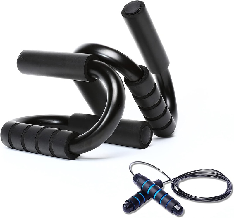 Amazon.com: SSPHPPLIE Push Up Bars Stands Handles Set- Portable, Lightweight, Cushioned Foam Grip, Jump Rope Included - Ideal for Strength Training & Home Gym Workouts : Everything Else
