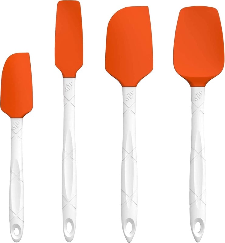 Amazon.com: M KITCHEN WORLD Silicone Spatula Set - 4 Piece Rubber Heat Resistant Spatulas for Cooking, Baking & Mixing - Cookware Kitchen Utensils - Orange: Home & Kitchen