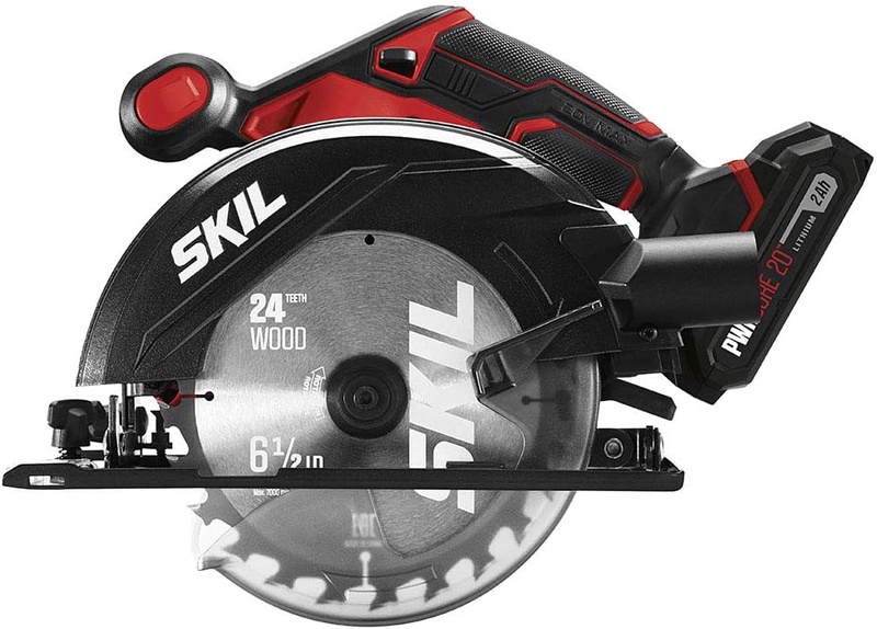 SKIL 20V 6-1/2 Inch Cordless Circular Saw Includes 2.0Ah PWR CORE 20 Lithium Battery and Charger - CR540602 - - Amazon.com
