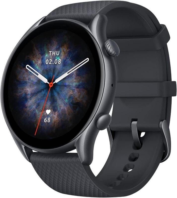Amazfit GTR 3 Pro Smart Watch for Android iPhone with Bluetooth Call Alexa GPS WiFi, Men's Fitness Tracker 150 Sports Modes, 1.45”AMOLED Display, Blood Oxygen Heart Rate Tracking, Waterproof, Black : Everything Else
