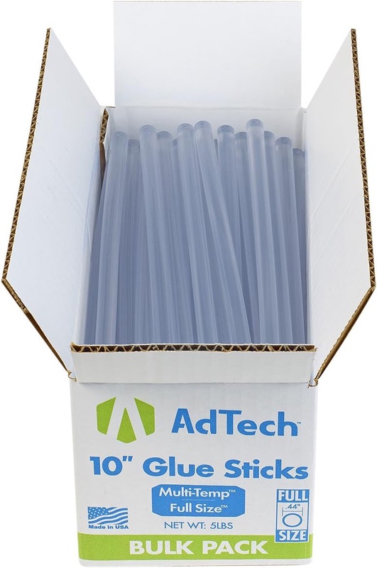 Amazon.com - AdTech 10 inch Hot Sticks Full-Size Multi-Temp 5-lb Box All-Purpose Glue Sticks-7/16 X10 5lb, 5 POUND, Clear, 5 Lbs -