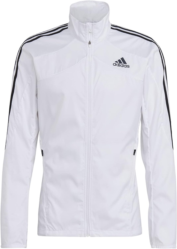 Amazon.com: adidas Men's Standard Marathon Jacket 3-Stripes, White/Black, X-Large : Clothing, Shoes & Jewelry