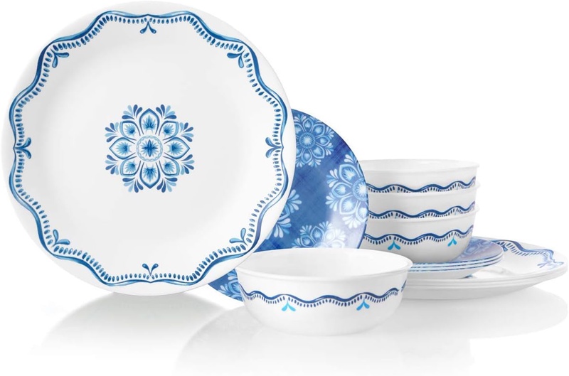 Amazon.com | Corelle Chip Resistant Dinnerware Set, 18-Piece, Lisbon Terrace: Dinnerware Sets