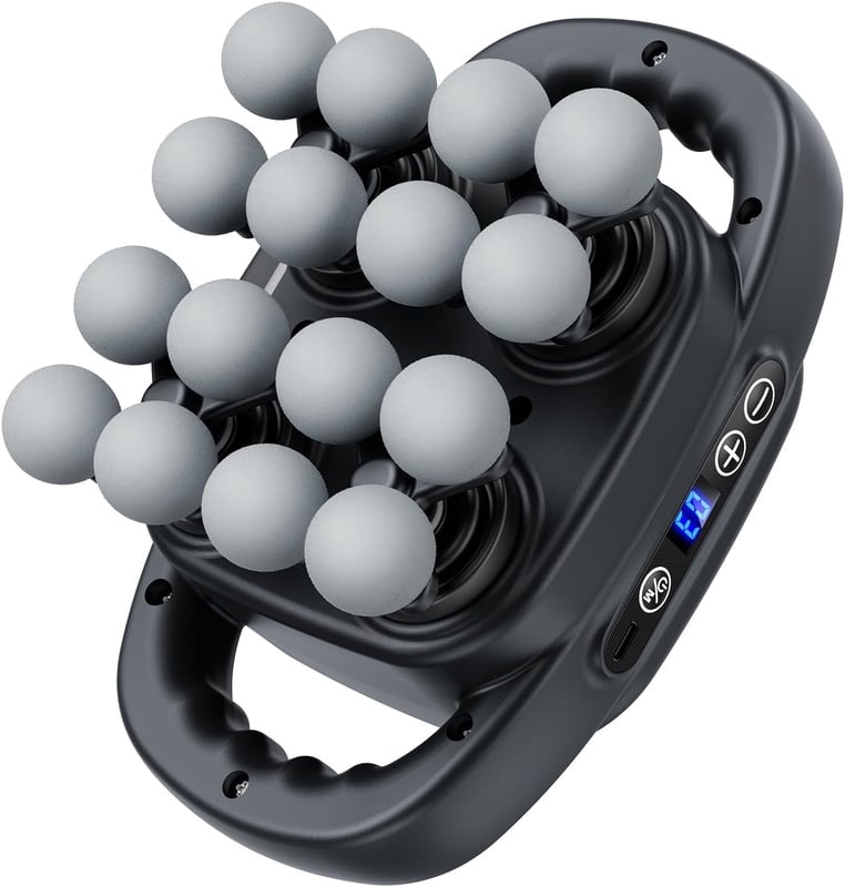 Amazon.com: Jogfit 16 Head Massage Gun Deep Tissue, Back Massager for Athletes for Pain Relief, Multi Head Massage Gun with 3 Modes & 30 Intensities Silent Gifts for Men Women : Health & Household