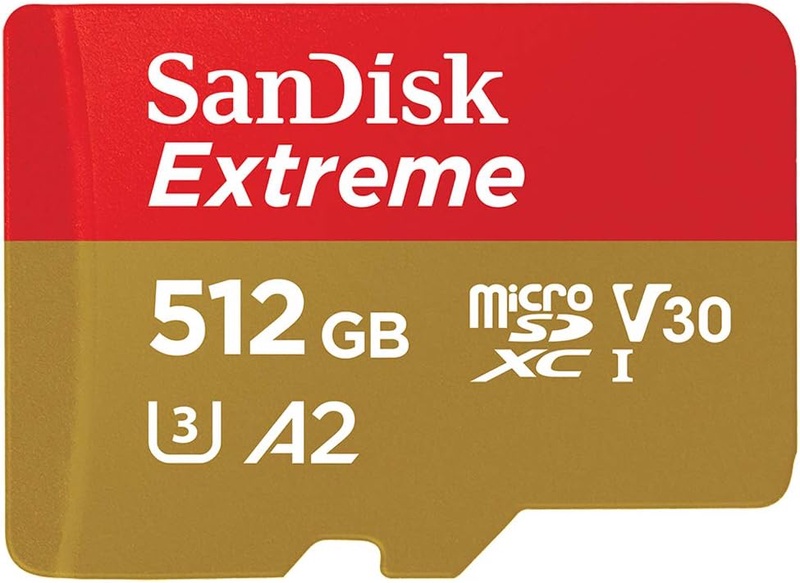 Amazon.com: SanDisk 512GB Extreme microSDXC UHS-I Memory Card with Adapter - Up to 160MB/s, C10, U3, V30, 4K, A2, Micro SD - SDSQXA1-512G-GN6MA : Everything Else