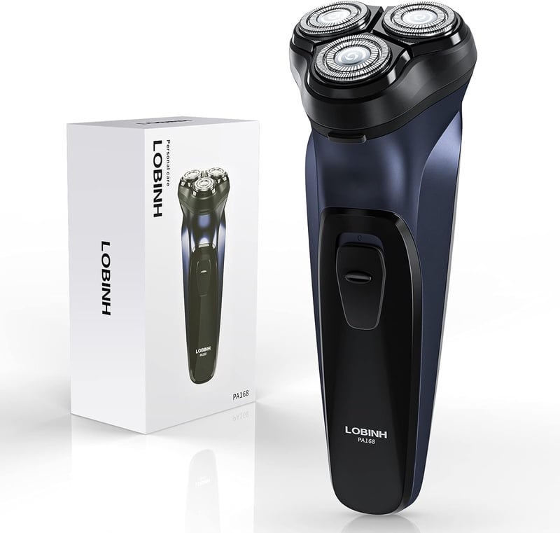 Amazon.com: LOBINH Electric Razor for Men, Rechargeable Electric Rotary Shaver, Washable Shaving Head, USB Type-C 1.5 Hour Fast USB Charging, 4D Floating Head - PA168 (Electric Razor with Wall Adapter) : Beauty & Personal Care