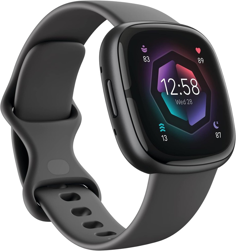 Amazon.com: Fitbit Sense 2 Advanced Health and Fitness Smartwatch with Tools to Manage Stress and Sleep, ECG App, SpO2, 24/7 Heart Rate and GPS, Shadow Grey/Graphite, One Size (S & L Bands Included)