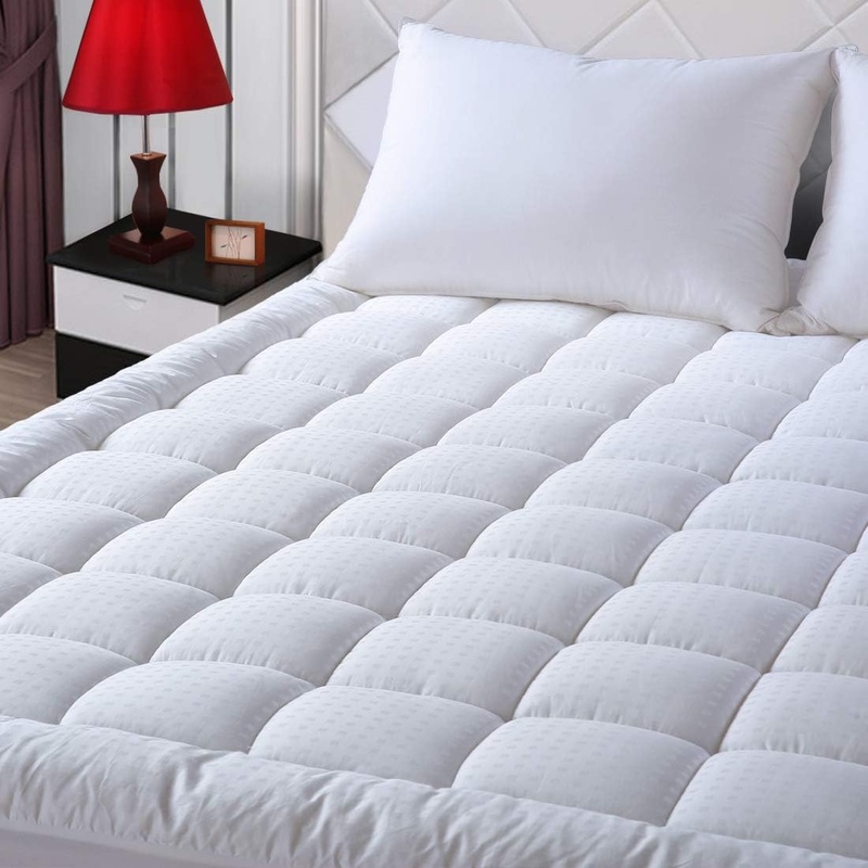 Amazon.com: EASELAND Queen Size Mattress Pad Pillow Top Mattress Cover Quilted Fitted Mattress Protector Cotton Top 8-21