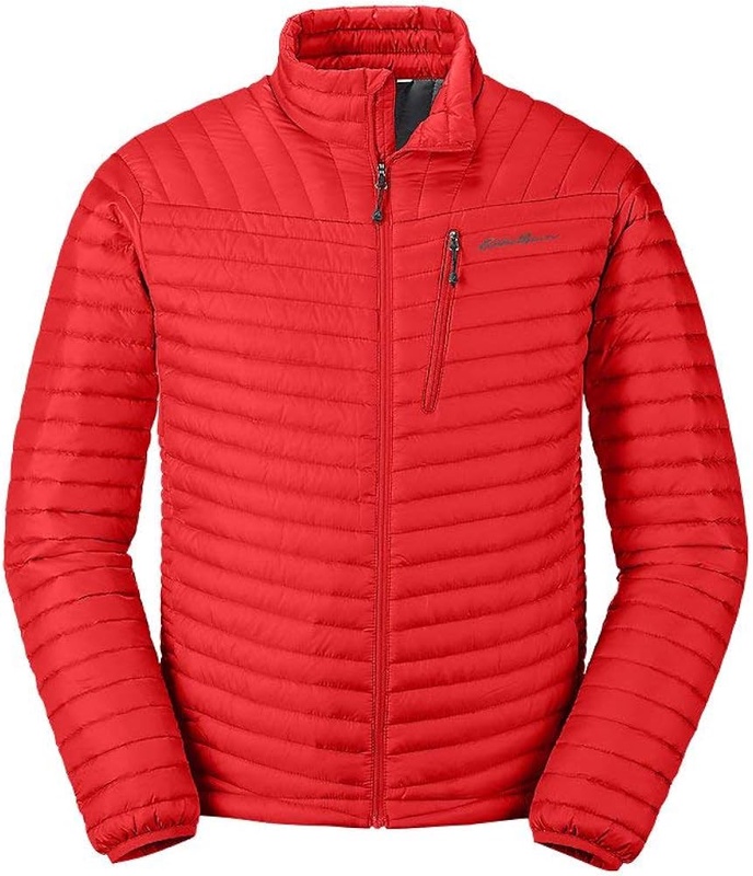 Eddie Bauer Men's MicroTherm 2.0 Down Jacket, Pimento Regular S at Amazon Men’s Clothing store
