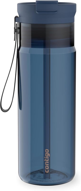 Amazon.com: Contigo DualSip 24 oz Tritan Plastic Water Bottle with Carry Strap & 2-in-1 Leakproof Lid (Straw or Spout), BPA-Free, Dishwasher Safe : Sports & Outdoors