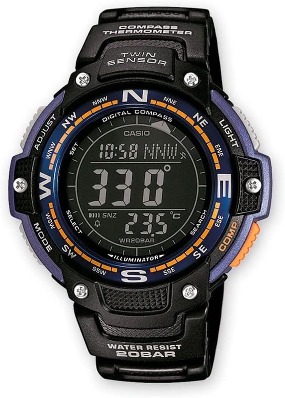 Amazon.com: Casio Men's SGW-100-2BCF Twin Sensor Digital Display Quartz Black Watch : Clothing, Shoes & Jewelry