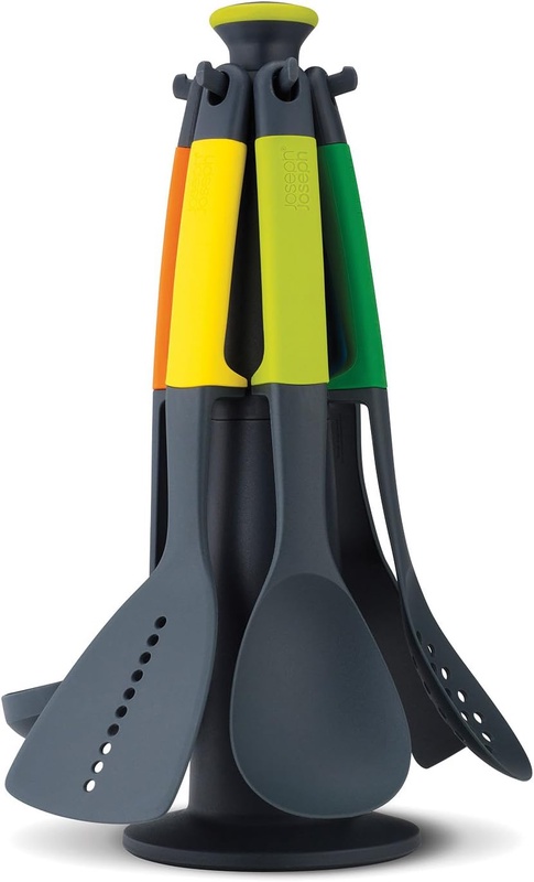 Amazon.com: Joseph Joseph - 10118 Joseph Joseph Elevate Carousel Nylon Kitchen Utensil Set with Rotating Storage Stand, 6-Piece, Rainbow : Home & Kitchen
