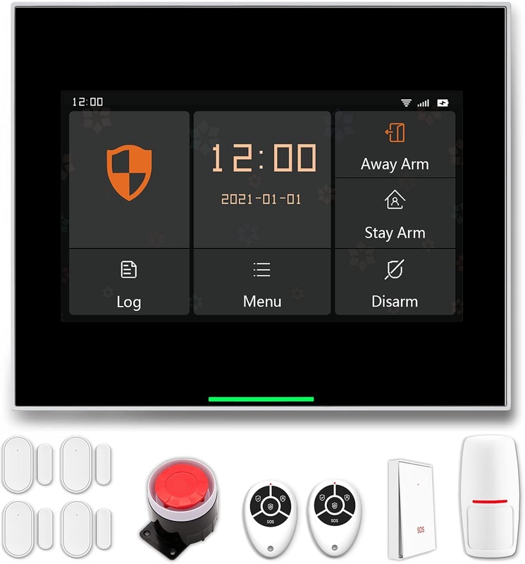 Amazon.com: Staniot 10 Pcs Smart Home Security System, WiFi Wireless Professional Tuya Home Alarm System, 4.3