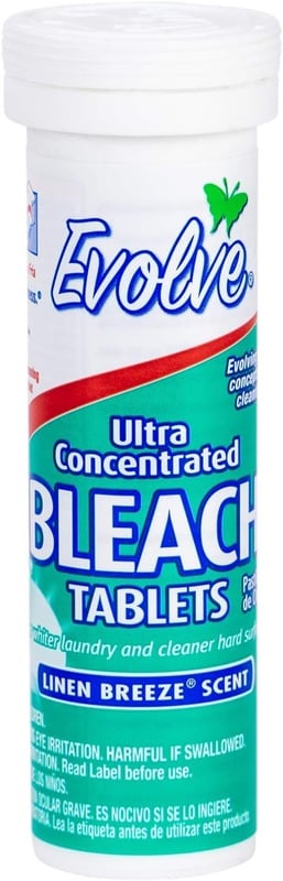 Amazon.com: Evolve Concentrated Bleach Tablets - 8-ct Travel Size Linen Breeze : Health & Household