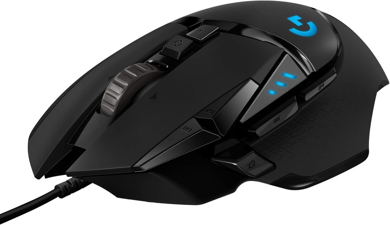 Amazon.com: Logitech G502 HERO High Performance Wired Gaming Mouse, HERO 25K Sensor, 25,600 DPI, RGB, Adjustable Weights, 11 Programmable Buttons, On-Board Memory, PC / Mac : Video Games