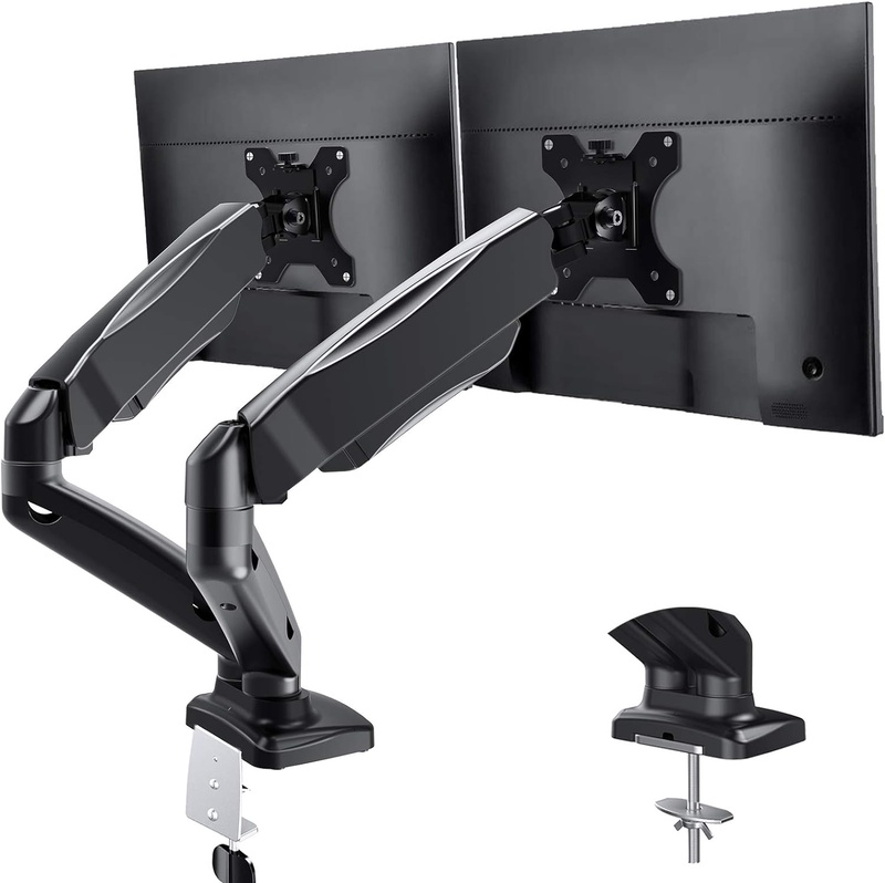 Amazon.com: ERGO TAB Dual LCD Monitor Desk Mount Stand - Ergonomic Gas Spring Monitor Arms Removable VESA Mount 75/100mm for 13 to 27 inches Computer Screens, Holds up to 17.6lbs Per Arm (EBDSK4) : Electronics