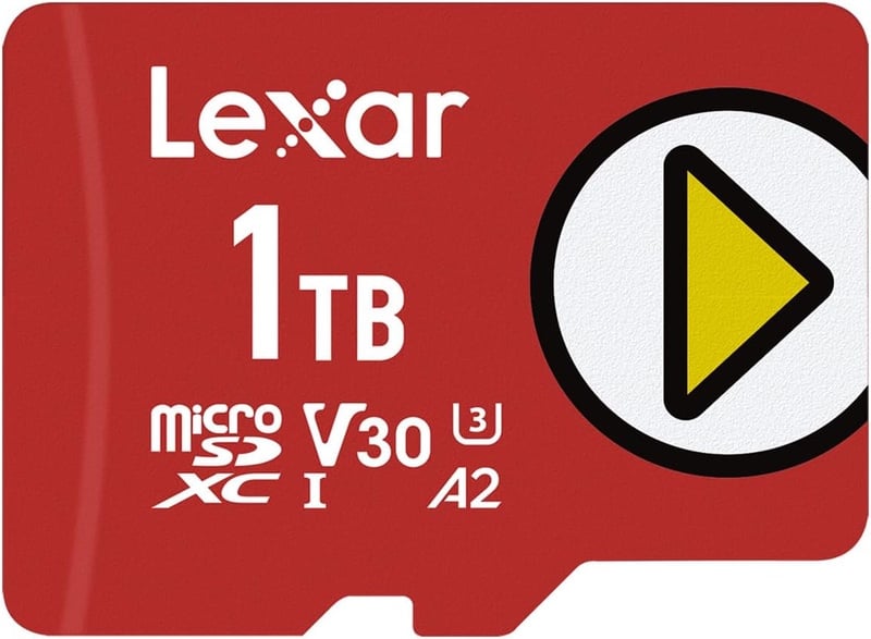 Amazon.com: Lexar 1TB PLAY microSDXC Memory Card, UHS-I, C10, U3, V30, A2, Full-HD & 4K Video, Up To 160/100 MB/s, Expanded Storage for Nintendo-Switch, Gaming Devices, Smartphones, Tablets (LMSPLAY001T-BNNNU) : Electronics