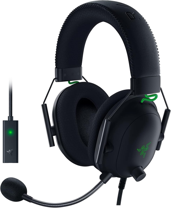 Amazon.com: Razer BlackShark V2 Gaming Headset: THX 7.1 Spatial Surround Sound - 50mm Drivers - Detachable Mic - PC, PS4, PS5, Switch, Xbox One, Xbox Series X & S, Mobile - 3.5 mm Audio Jack & USB DAC - Black : Video Games