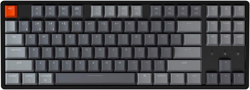 Amazon.com: Keychron K8 Tenkeyless Wireless Mechanical Keyboard for Mac, Bluetooth RGB Backlight Multitasking Type-C Wired Gaming Keyboard for Windows with Gateron Red Switch, Aluminum Frame : Video Games