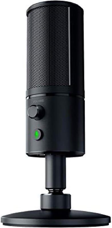 Amazon.com: Razer Seiren X USB Streaming Microphone: Professional Grade - Built-in Shock Mount - Supercardiod Pick-Up Pattern - Anodized Aluminum - Classic Black : Musical Instruments