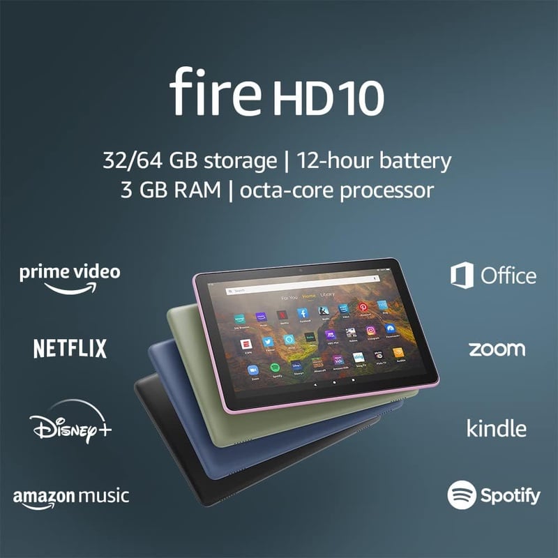 Amazon Official Site: Fire HD 10 Tablet, 10.1” Display, 2021 release