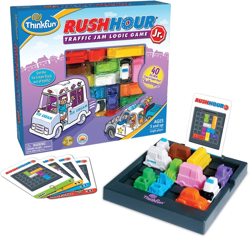 Amazon.com: ThinkFun Rush Hour Junior Traffic Jam Logic Game and STEM Toy for Boys and Girls Age 5 and Up - Junior Version of the International Bestseller Rush Hour : Toys & Games