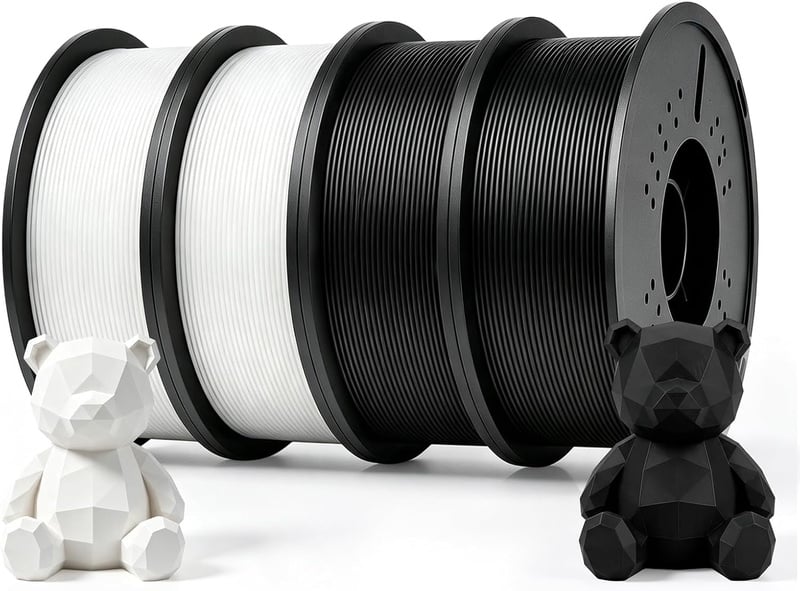 Amazon.com: UGUESS PETG 3D Printer Filament, Black & White, 1KG per Spool, 4 Rolls | PETG Filament 1.75mm Bundle, Smooth Print, No Tangling, ±0.03mm Dimensional Accuracy, Compatible with Most FDM 3D Printers : Industrial & Scientific