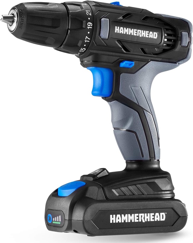 Amazon.com: Hammerhead 20V 2-Speed Cordless Drill Driver Kit with 1.5Ah Battery and Charger - HCDD201 : Everything Else