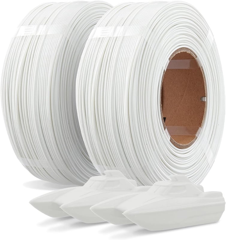 Amazon.com: OVERTURE 2KG Bundle PETG 3D Printer Filament 1.75mm, 2 Pack 1kg(2.2lbs), Refilament for Bambu Lab Reusable Spool, Accuracy +/- 0.02 mm, Fit Most FDM 3D Printers(White*2) : Industrial & Scientific