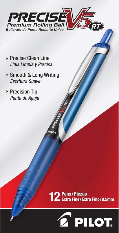 Amazon.com : PILOT Precise V5 Stick Liquid Ink Rolling Ball Stick Pens : Liquid Ink Rollerball Pens : Office Products