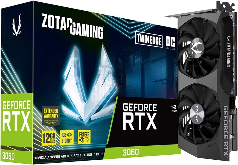 Amazon.com: ZOTAC Gaming GeForce RTX 3060 Twin Edge OC 12GB GDDR6 192-bit 15 Gbps PCIE 4.0 Gaming Graphics Card, IceStorm 2.0 Cooling, Active Fan Control, Freeze Fan Stop ZT-A30600H-10M : Everything Else
