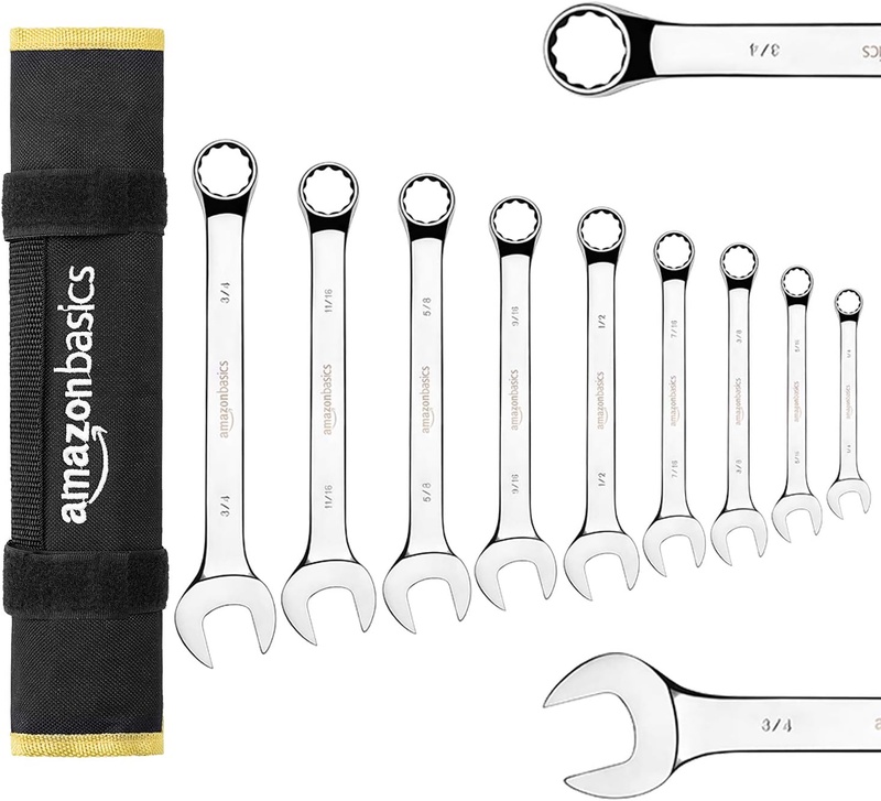 Amazon Basics Combination Wrench Set - SAE, 9-Piece - - Amazon.com