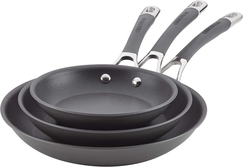Amazon.com: Circulon Radiance Hard Anodized Nonstick Frying Pan Set / Fry Pan Set / Skillet Set - 8.5 Inch, 10 Inch, and 12.25 Inch , Gray: Home & Kitchen