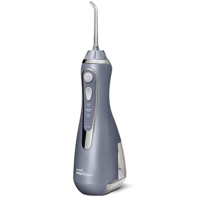Amazon.com: Waterpik Cordless Advanced Water Flosser For Teeth, Gums, Braces, Dental Care With Travel Bag and 4 Tips, ADA Accepted, Rechargeable, Portable, and Waterproof, Gray WP-587 : Health & Household