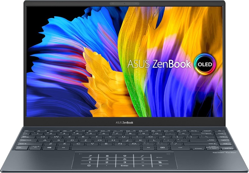Amazon.com: ASUS ZenBook 13 Ultra-Slim Laptop, 13.3” OLED NanoEdge, Intel Core i7-1165G7, 16GB LPDDR4X, 512GB SSD, NumberPad, Thunderbolt 4, Wi-Fi 6, Windows 11 Pro, AI Noise-Cancellation, Pine Grey, UX325EA-XH74 : Electronics