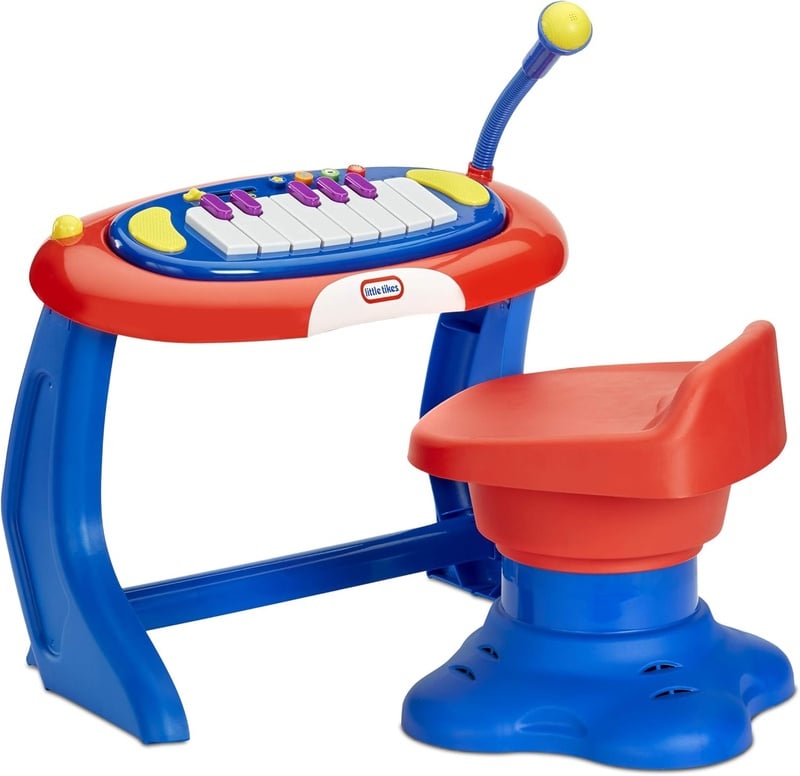 Amazon.com: Little Tikes Sing-a-Long Piano Musical Station Keyboard with Working Microphone for Kids Ages 3-5 Years Old : Toys & Games