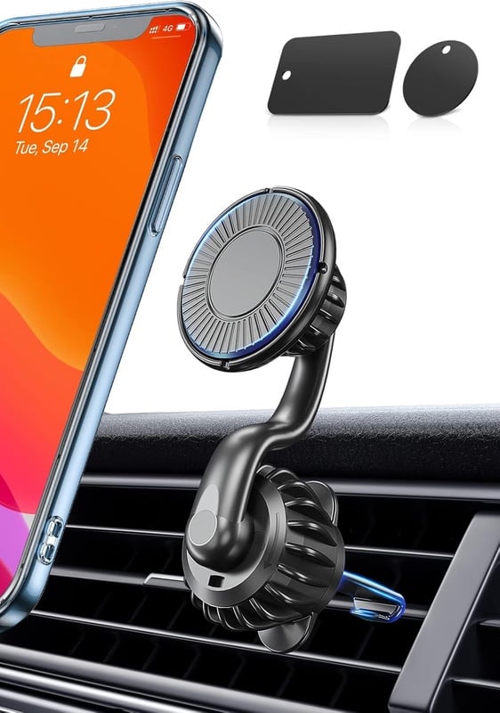 Amazon.com: Magnetic car Phone Holder, BRNBW Car Phone Holder Mount, Upgrade Clip Universal Cell Phone Holder for Car Air Vent Compatible iPhone 12/sumsung : Cell Phones & Accessories
