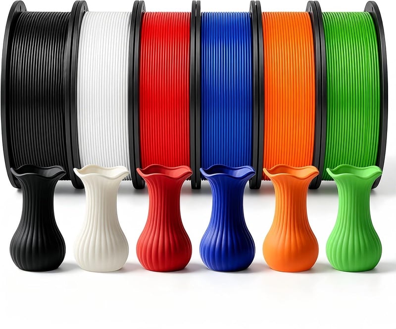 Amazon.com: UGUESS PETG Multi‑Color 3D Filament Bundle 1KG*6 | PETG Filament 1.75mm Bundle, Black, White, Red, Blue, Orange, Green, Dimensional Accuracy +/- 0.03mm : Industrial & Scientific
