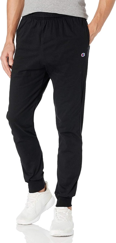 Champion Men's Jersey Jogger, black, L at Amazon Men’s Clothing store