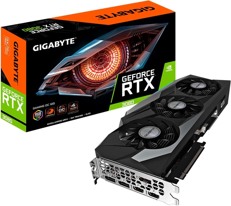 GIGABYTE GeForce RTX 3080 Gaming OC 12G Graphics Card, 3X WINDFORCE Fans, 12GB 384-bit GDDR6X, GV-N3080GAMING OC-12GD Video Card : Electronics
